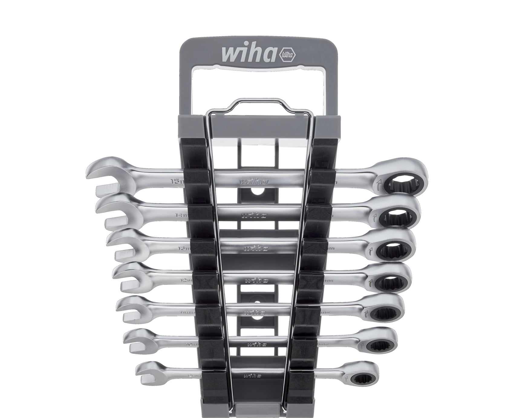 Komb. ring-gaffelnøglesæt med skralde 7 dele