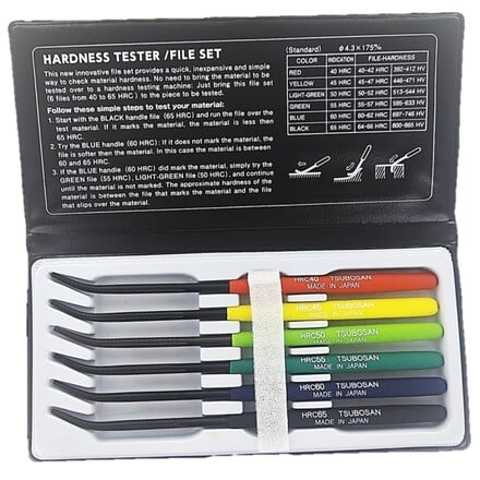 Hårdhedstestersæt 40-65 HRC 6 stk. file: HRC40-45-50-55-60-65