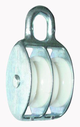 Galvaniseret blok dobbelt 30 mm 2 stk