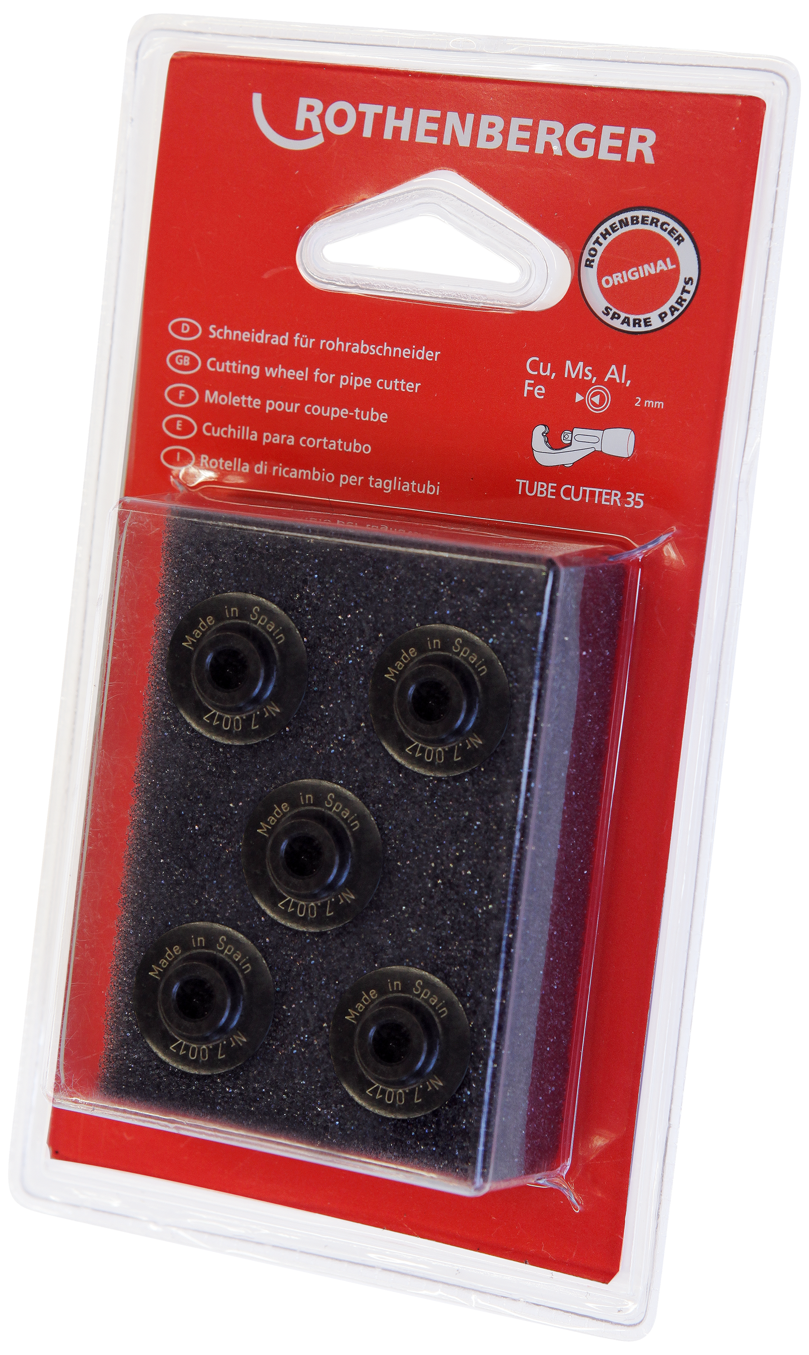 Rothenberger skærehjul til TC 35 rørskærer, 5stk