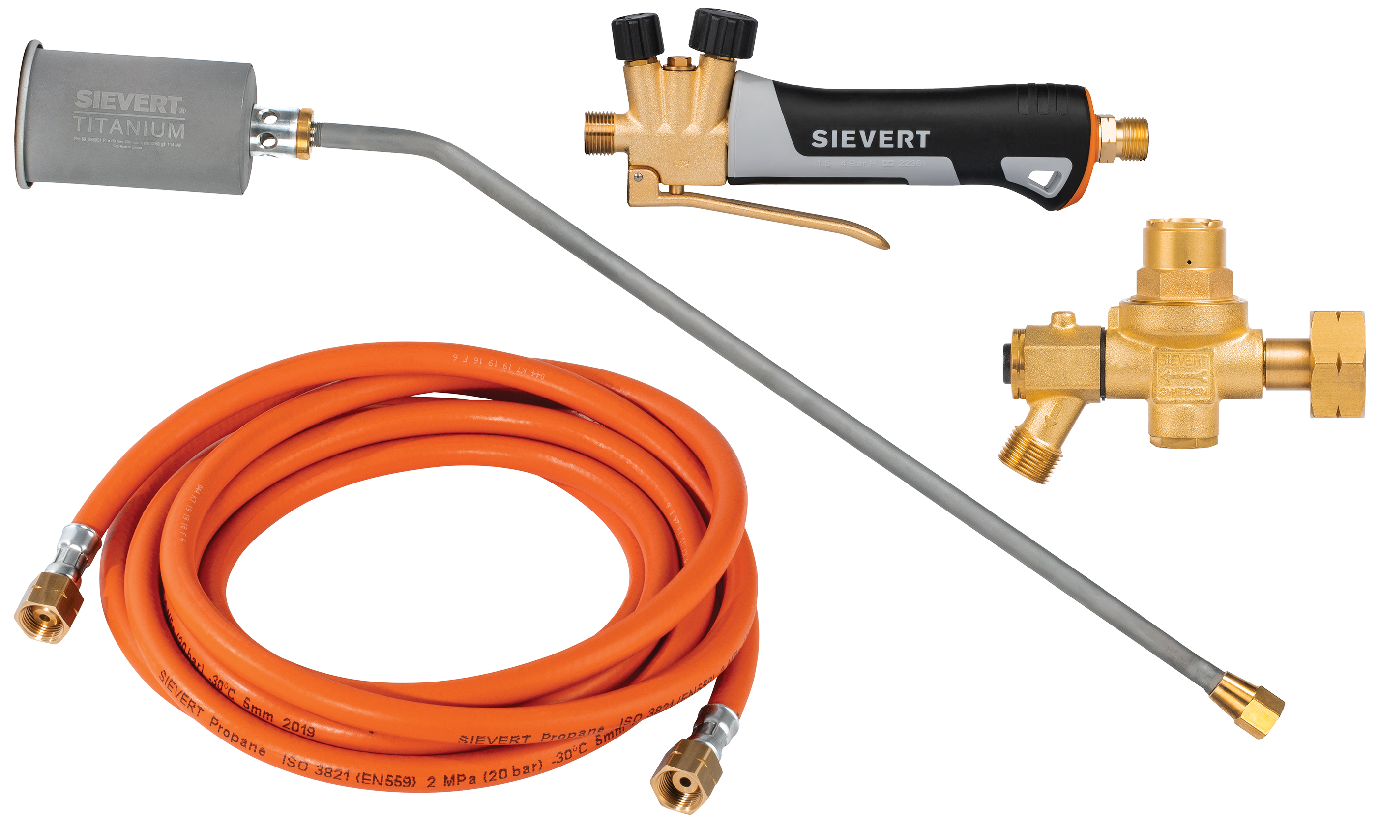 Tagbrændersæt Titanium 500mm komplet