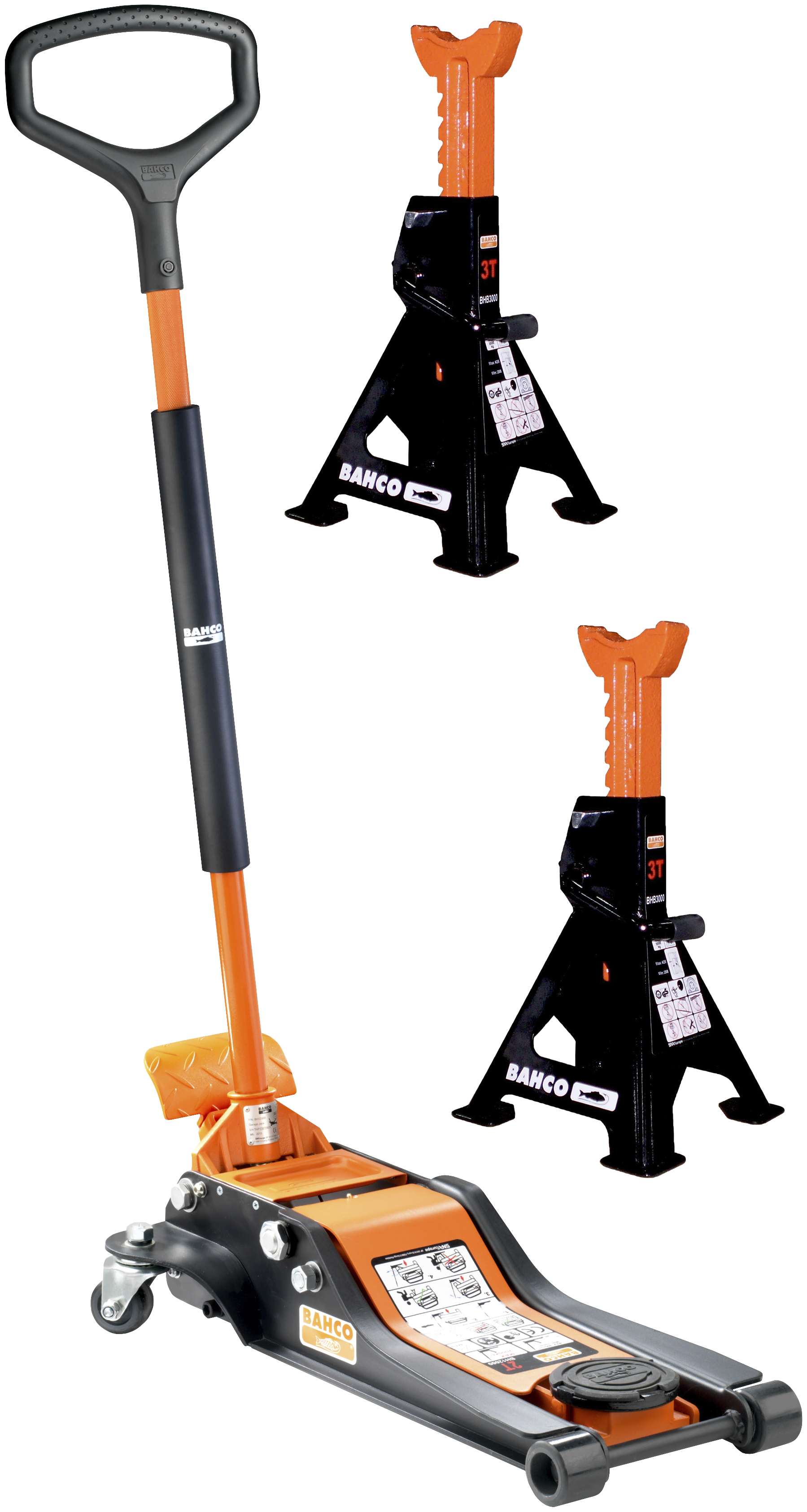 Hydrau.donkraft 2T+2×3T støttebukke