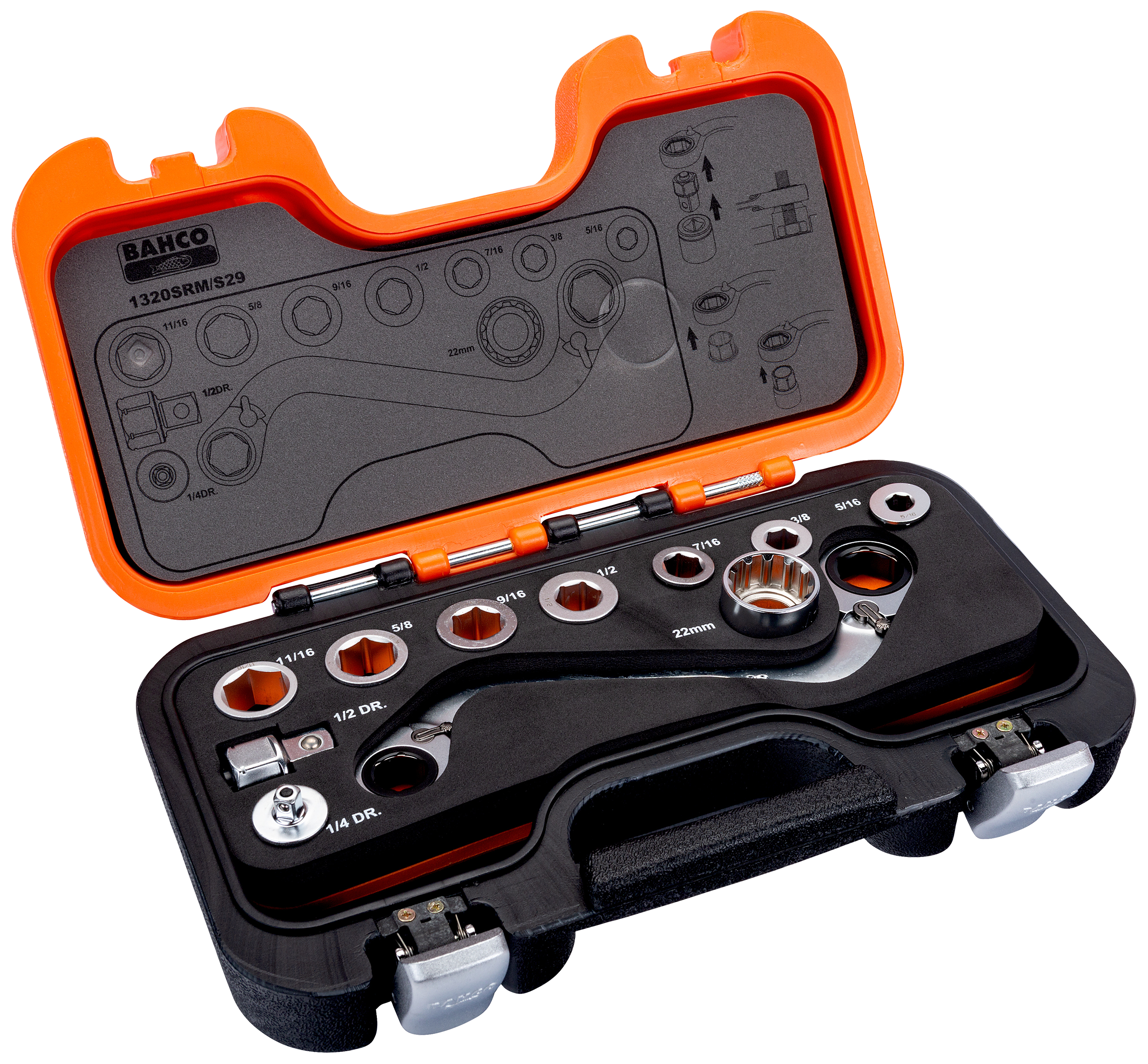 Ringskraldenøglesæt 1320SRM/S29, 29 dele