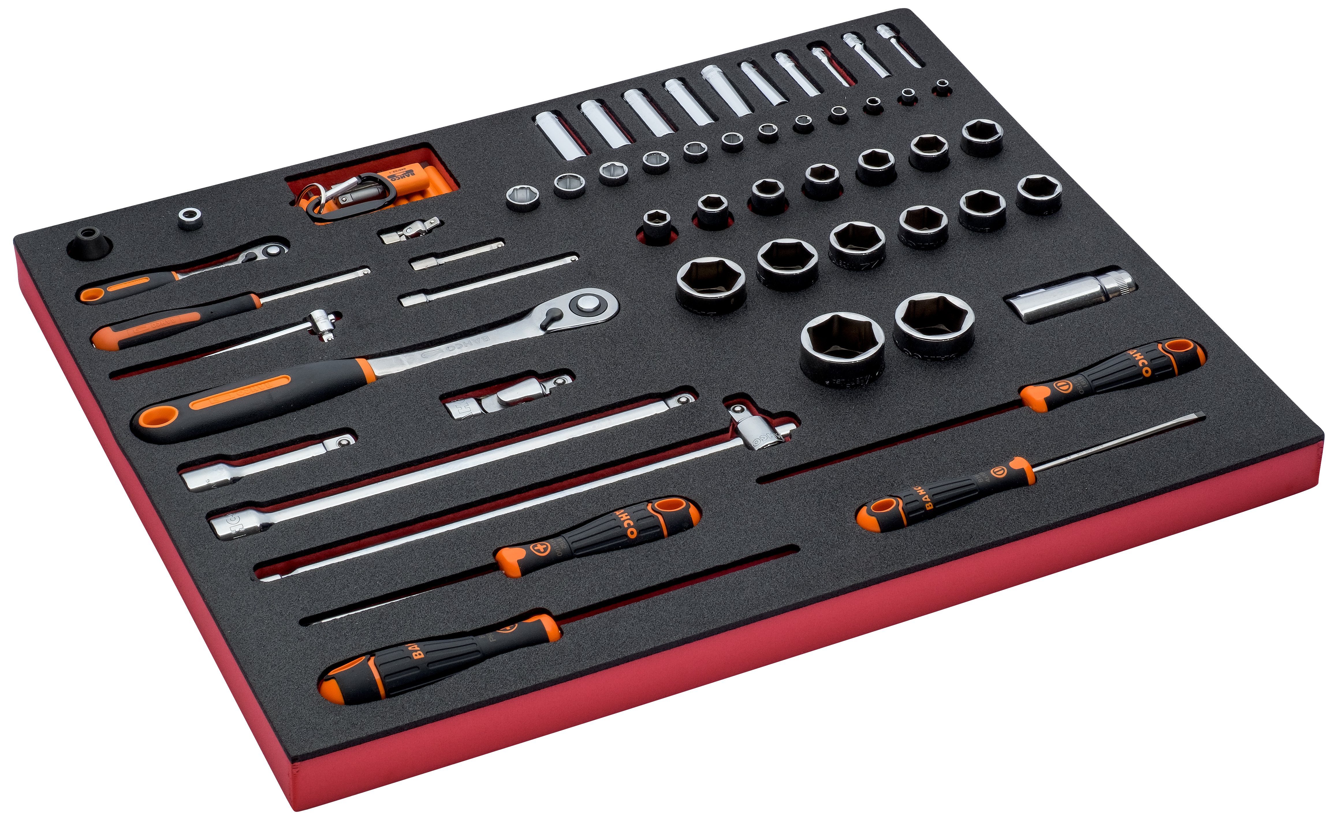 Skumindlæg Fit&Go 1/4+1/2" skruetr.-/topsæt 77dele