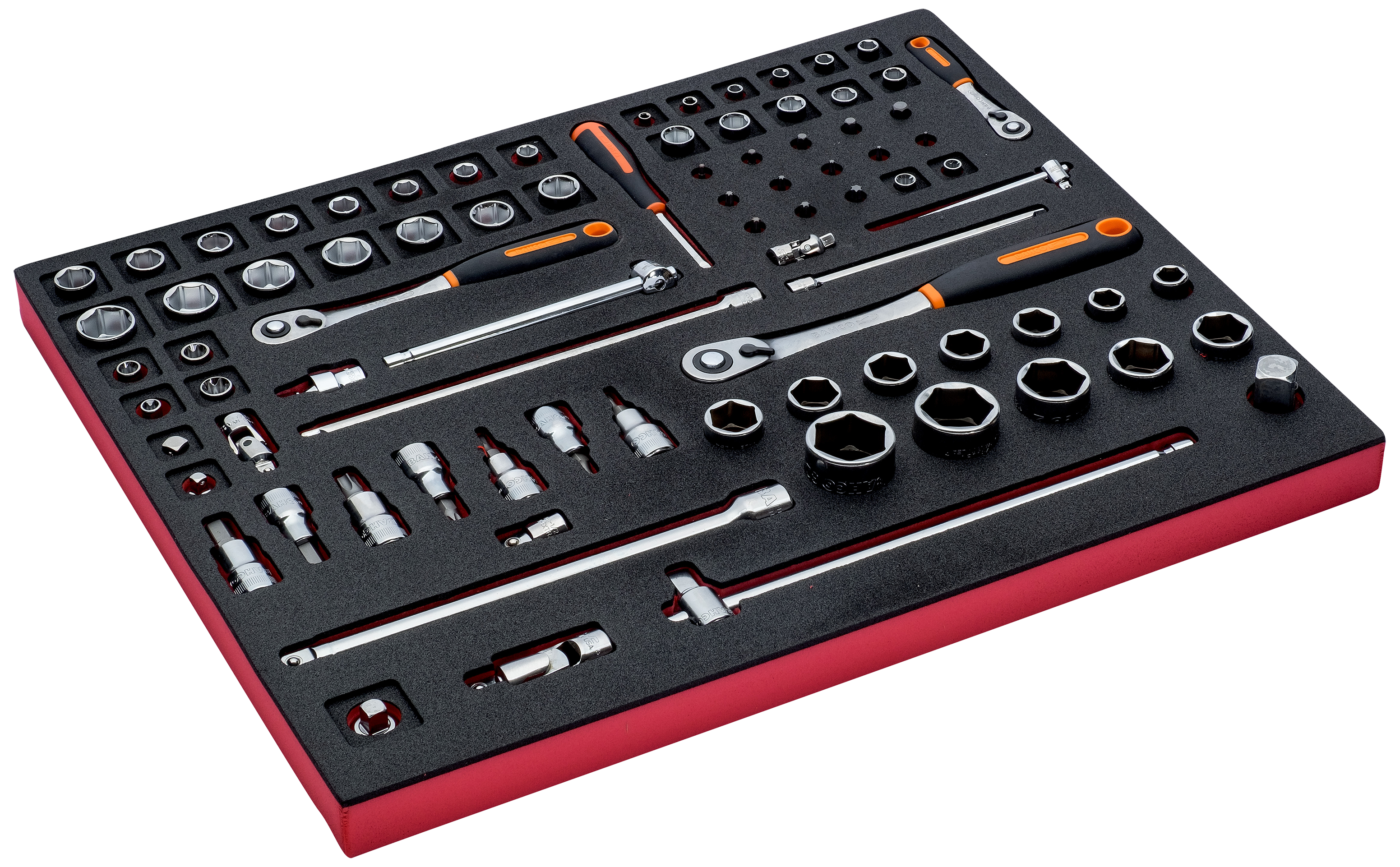 Skumindlæg Fit&Go 1/4+3/8+1/2" topnøglesæt 83dele