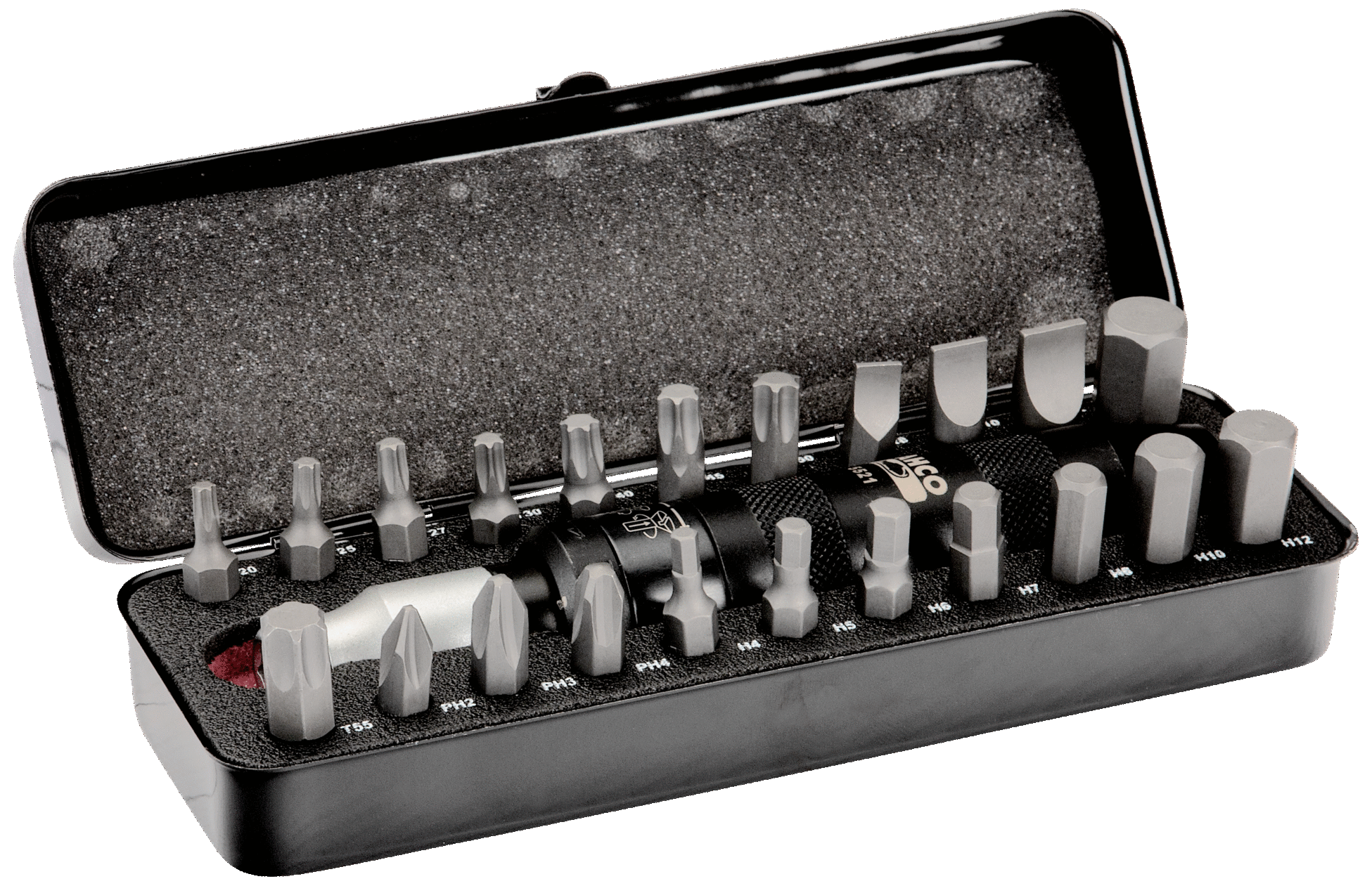 Bitssæt 7823 t/slagskruetrk. 5/16" PH/TX, 23dele