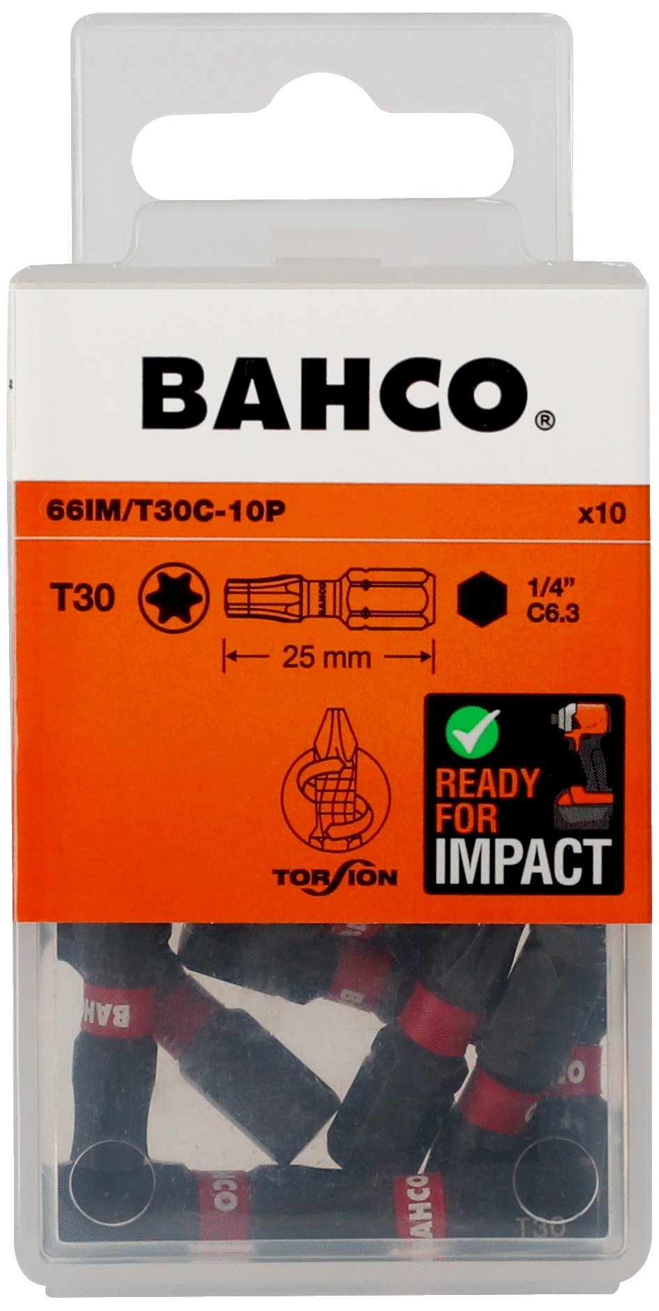 Slagbits 66IM 1/4"×25mm TX30, 10stk