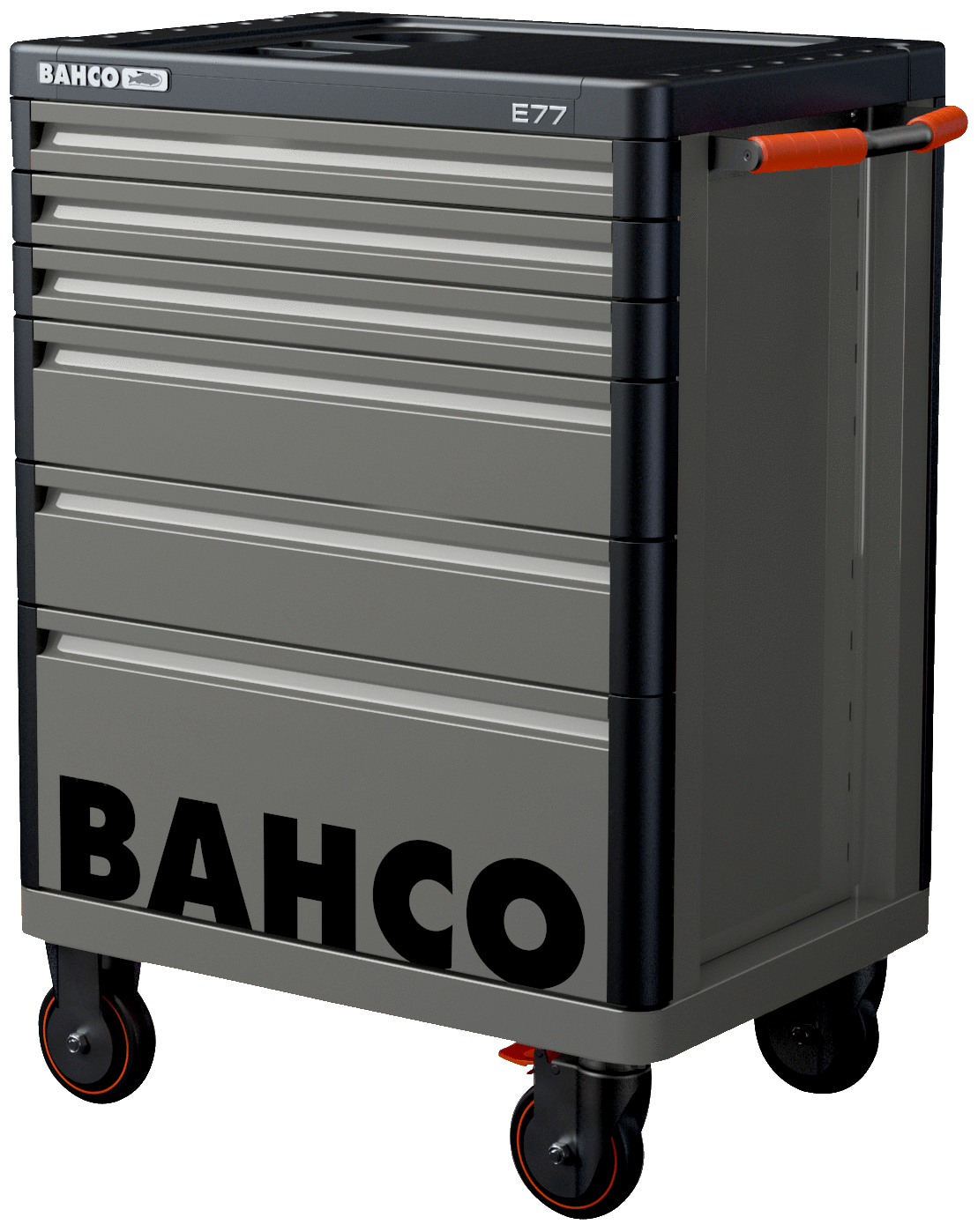 Værkstedsvogn E77 26" m/6 skuffer, grå, tom