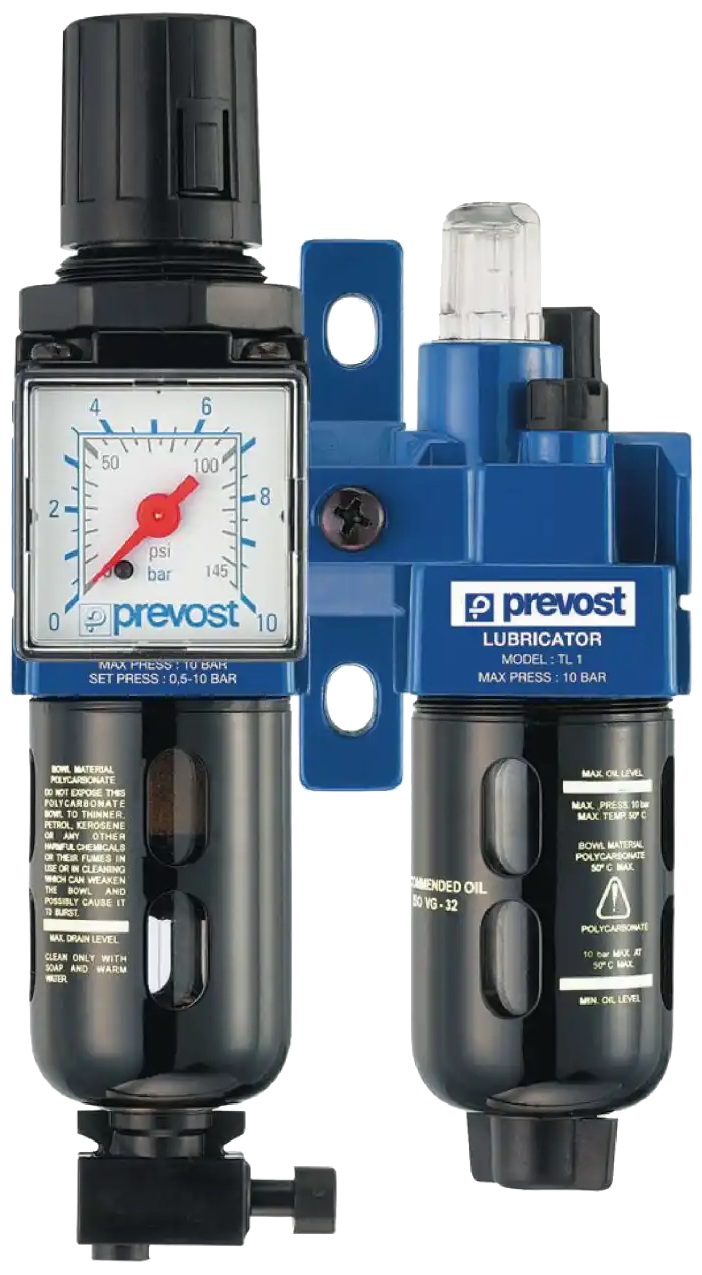 Prevost filterregulator m/smøreapparat ALTO1, 1/4"