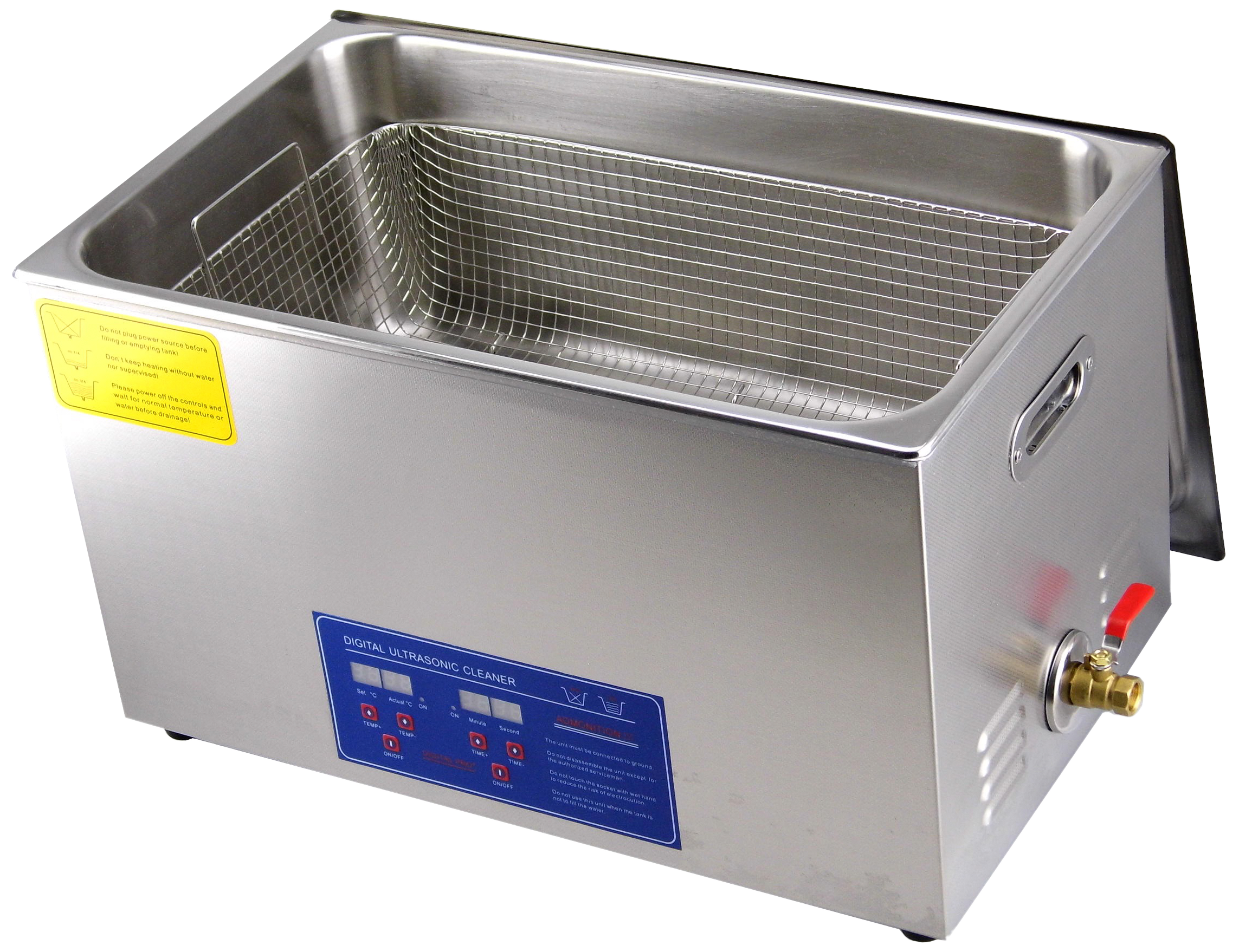 Ultralydsrenser 40kHz 600W, kar 50×30×20cm, 30ltr