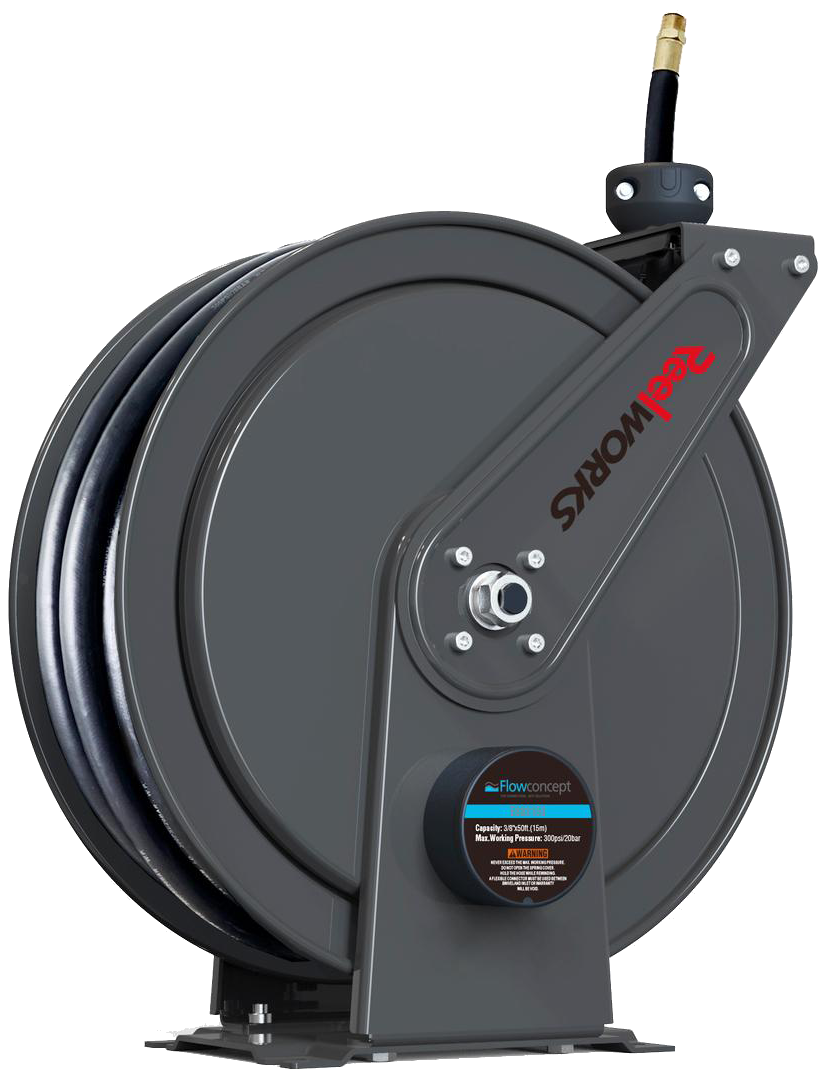 Aut. slangeopruller m/bremse 330bar 3/8"×20mtr