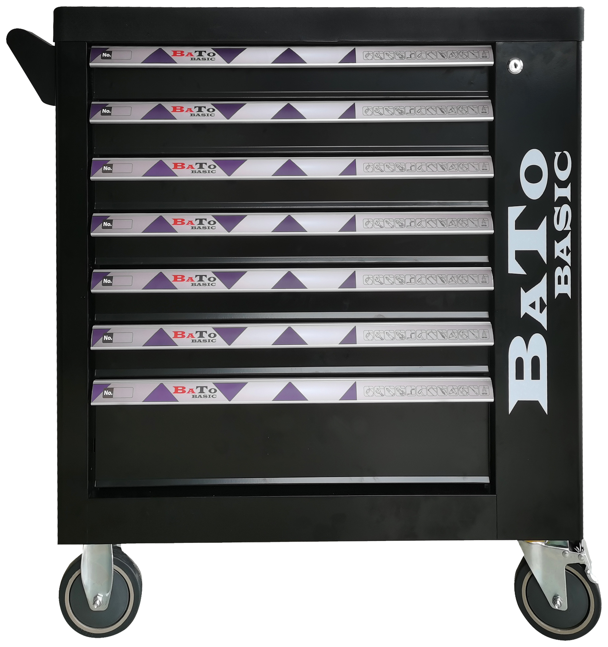 Værktøjsvogn BASIC 7 skuffer og endeskab, 270 dele