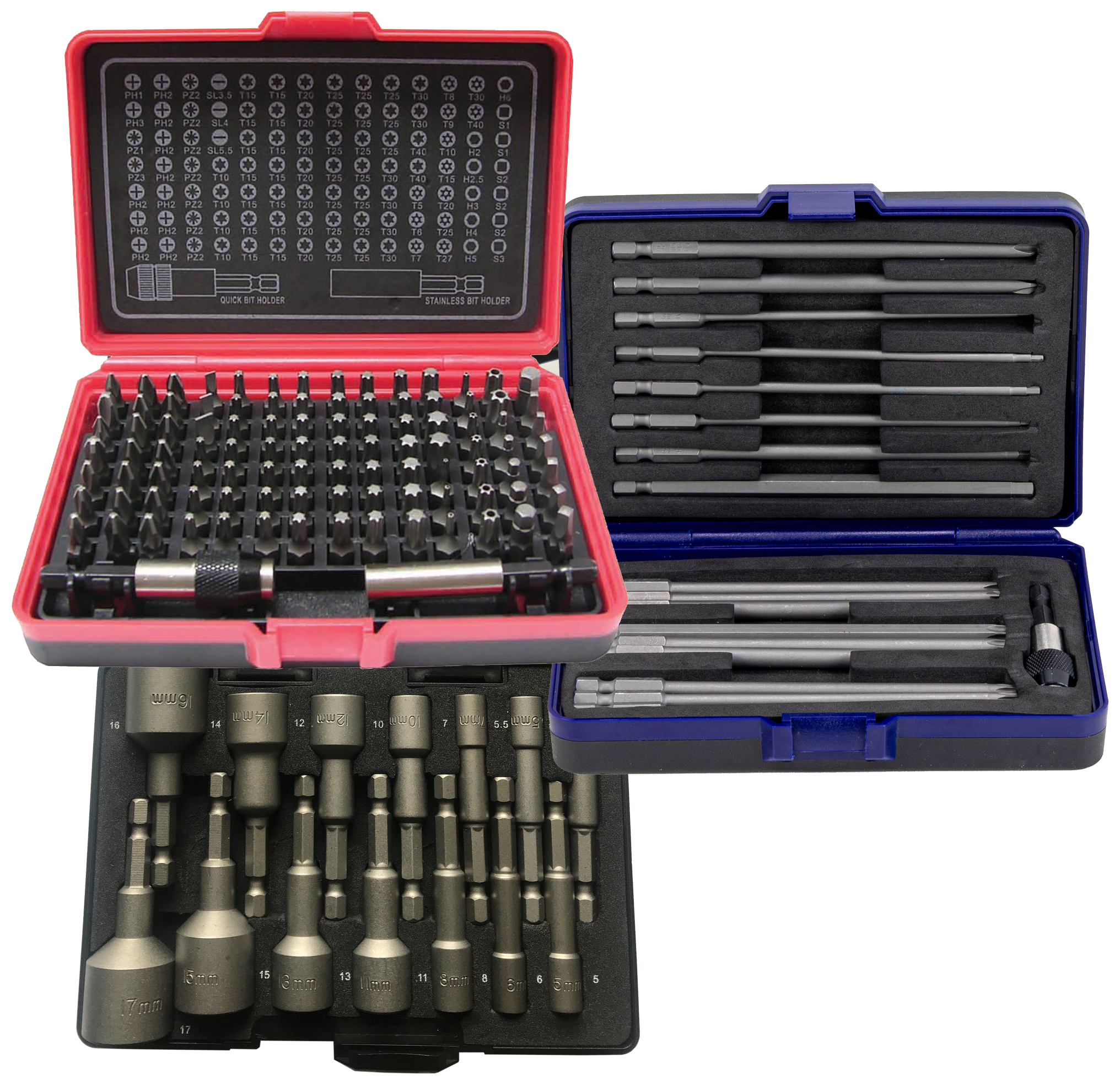 Sampak bitssæt korte-lange-boltbits, ialt 132stk