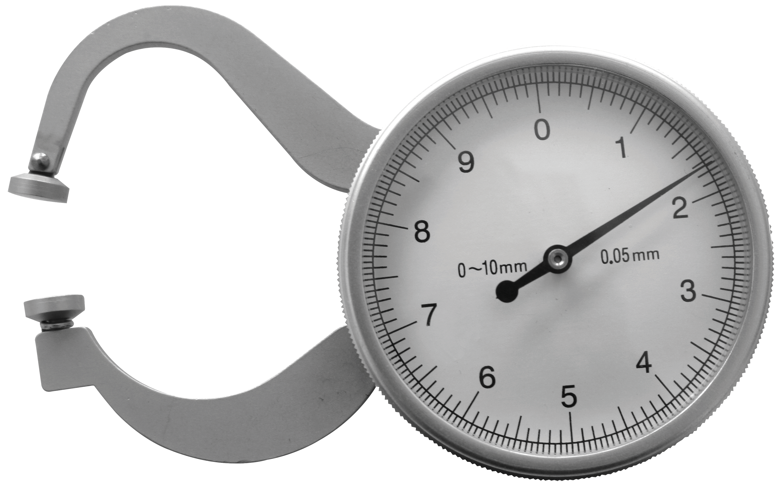 Tykkelsesmåler 0-10×0,05mm, flade målepunkter