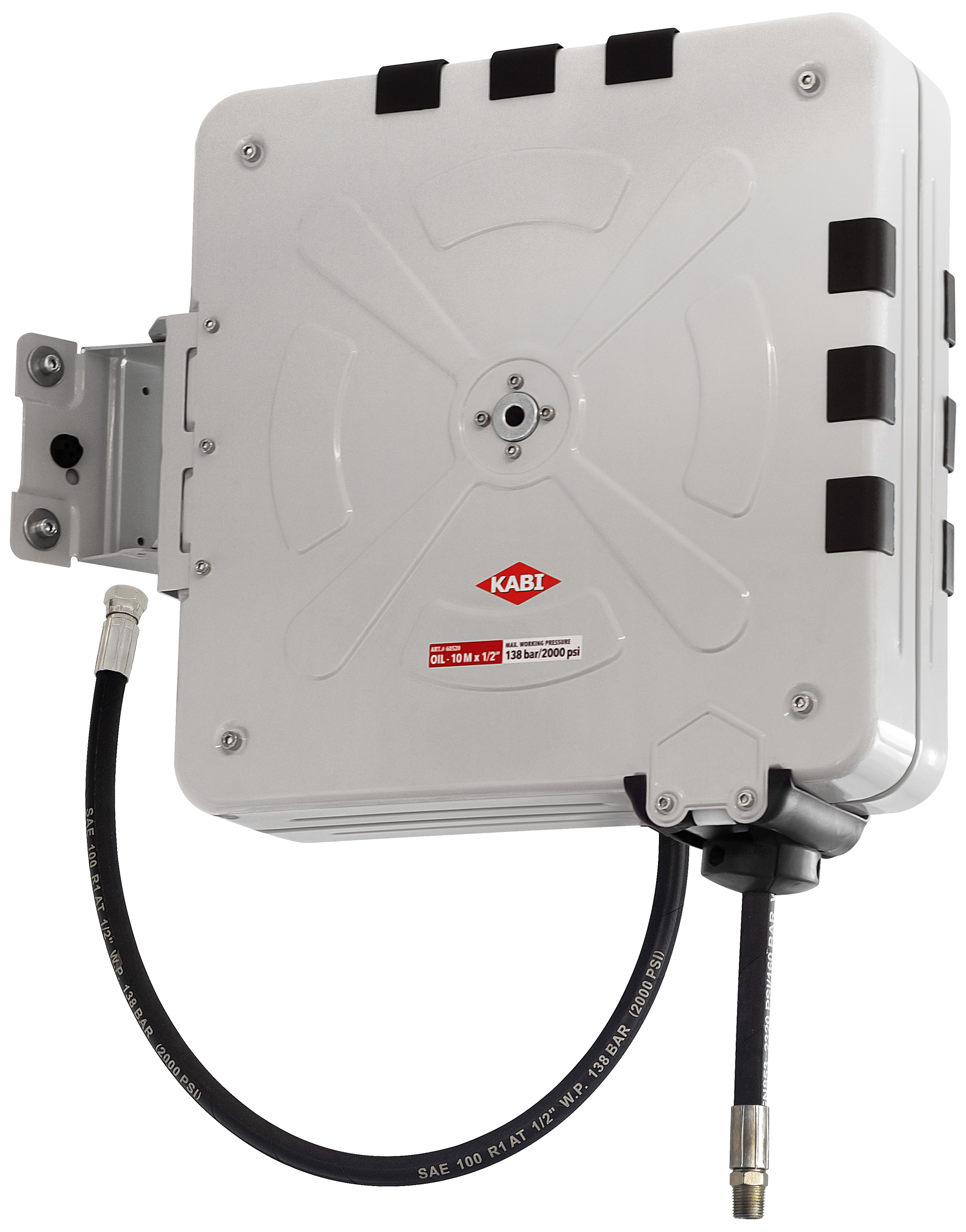 Slangerulle f/olie, lukket, m/10mtr 1/2" slange