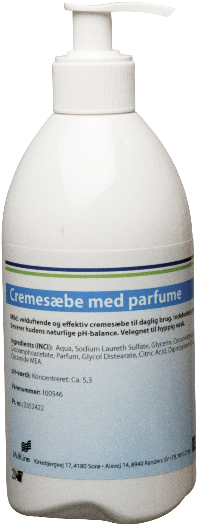 Pristine cremesæbe m/parfume, m/pumpe 500ml krt/12