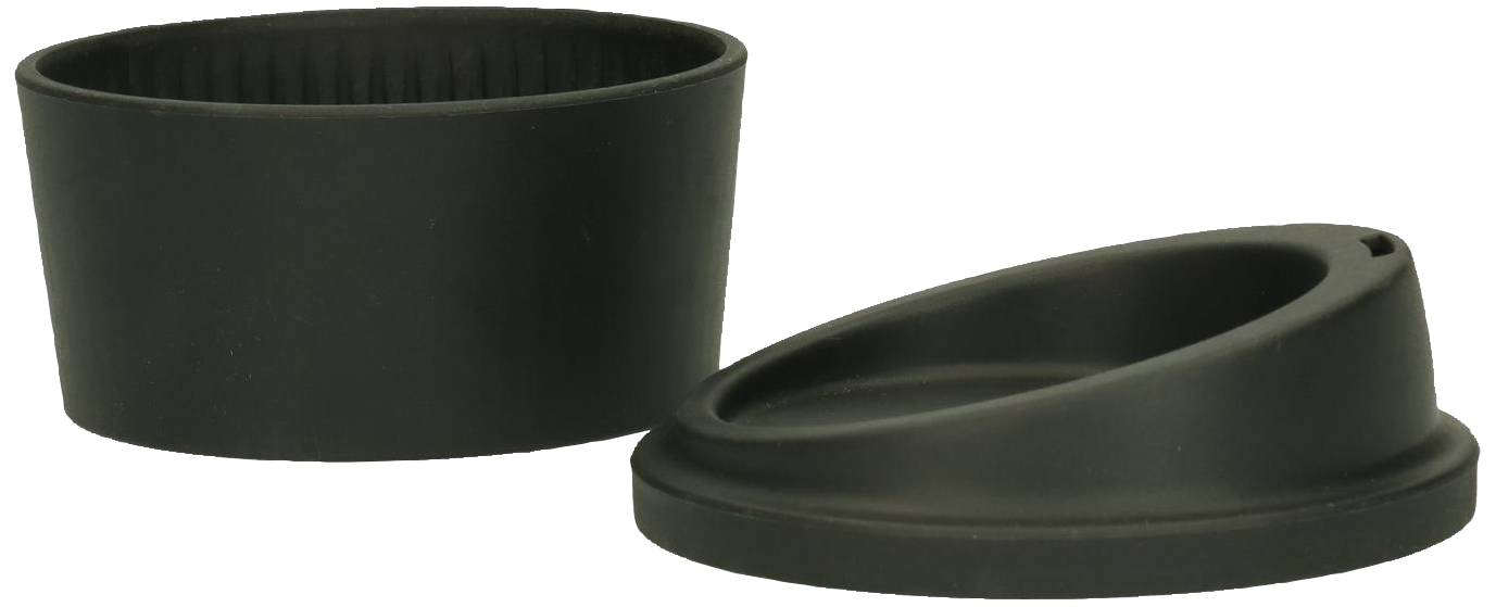 Plastlåg/manchet t/kaffebæger flergangs sort 50stk