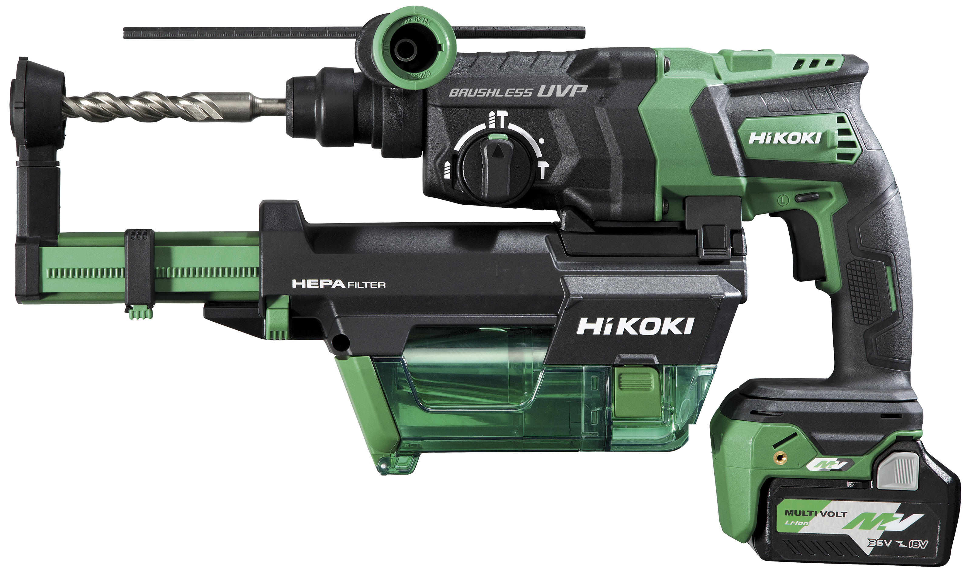 Kombihammer m/støvsug SDS+ 3,2J DH36DPE 2×2,5Ah