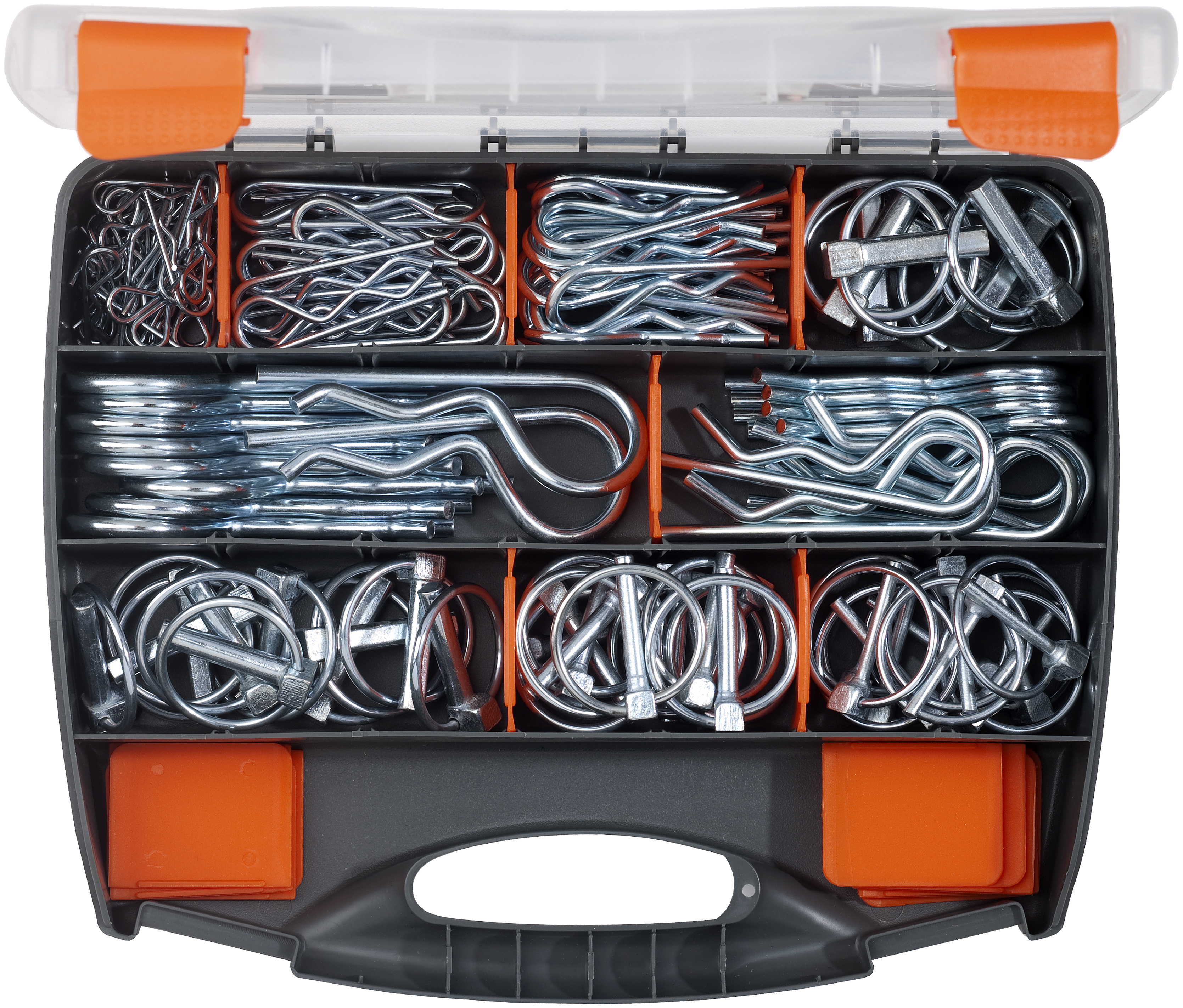 Ring- og fjedersplit-sortiment galvaniseret nr.126