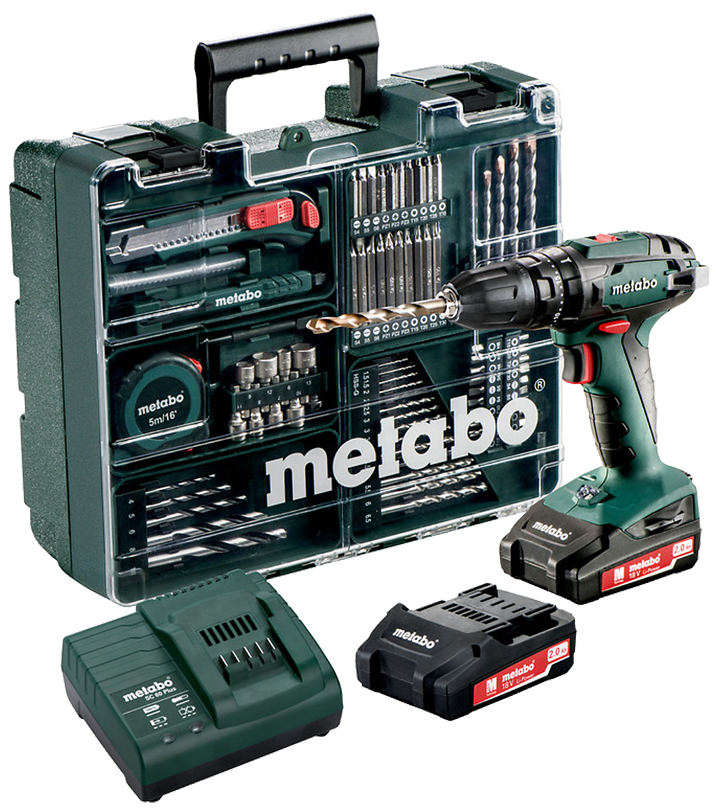 Slagboremaskine SB 18 m/2×18V/2,0Ah & tilbehør