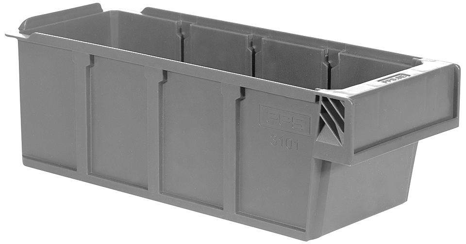 PPS 3101 lagerkasse grå 300×115×100mm 2,2ltr