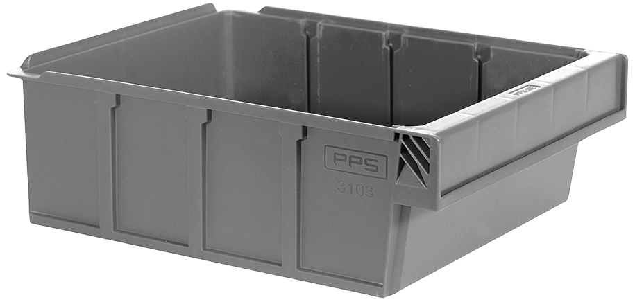 PPS 3103 lagerkasse grå 300×230×100mm 4,9ltr