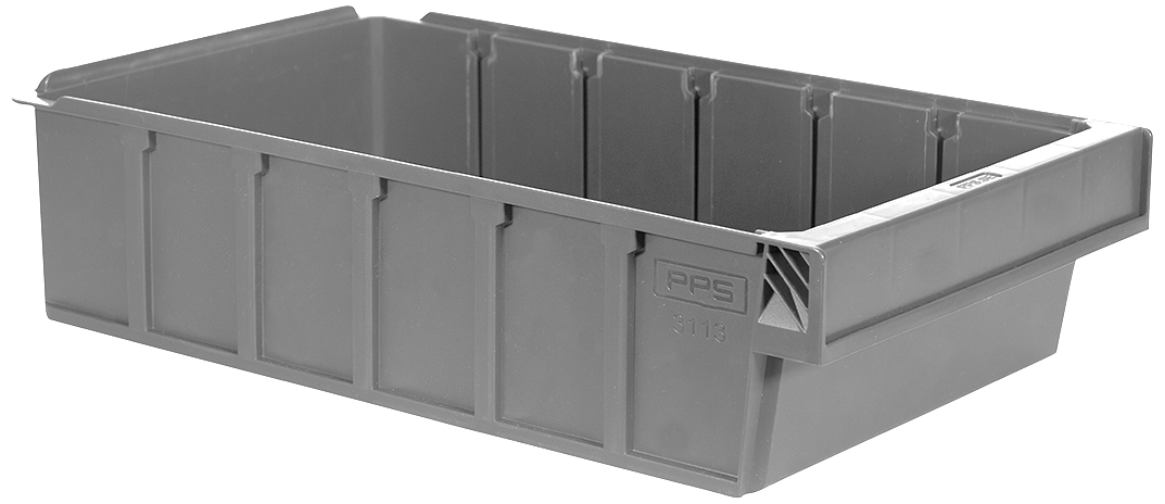 PPS 3113 lagerkasse grå 400×230×100mm 6,8ltr