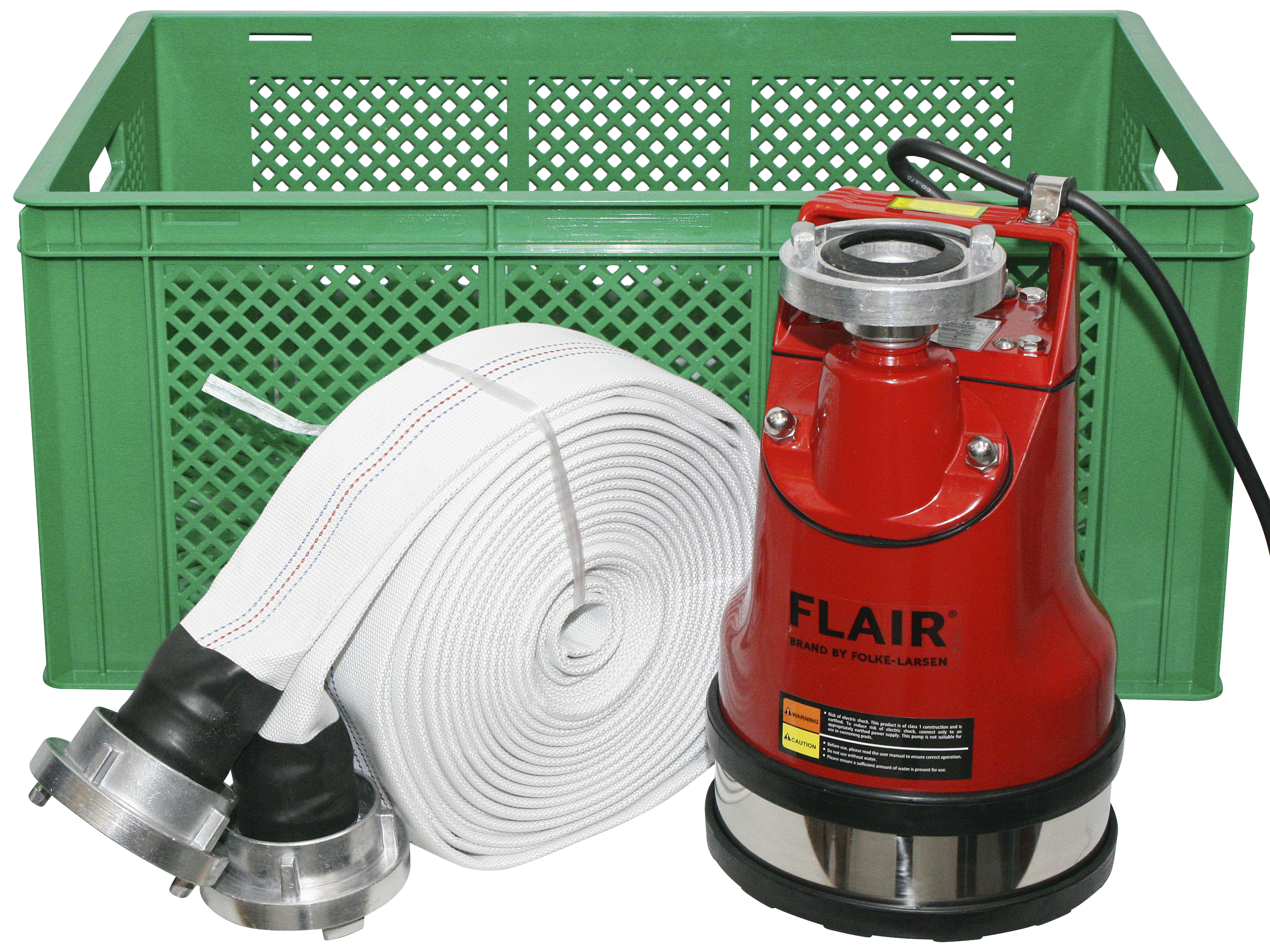 Flair FL-45 dykpumpe, sæt m/15m slange, i kasse