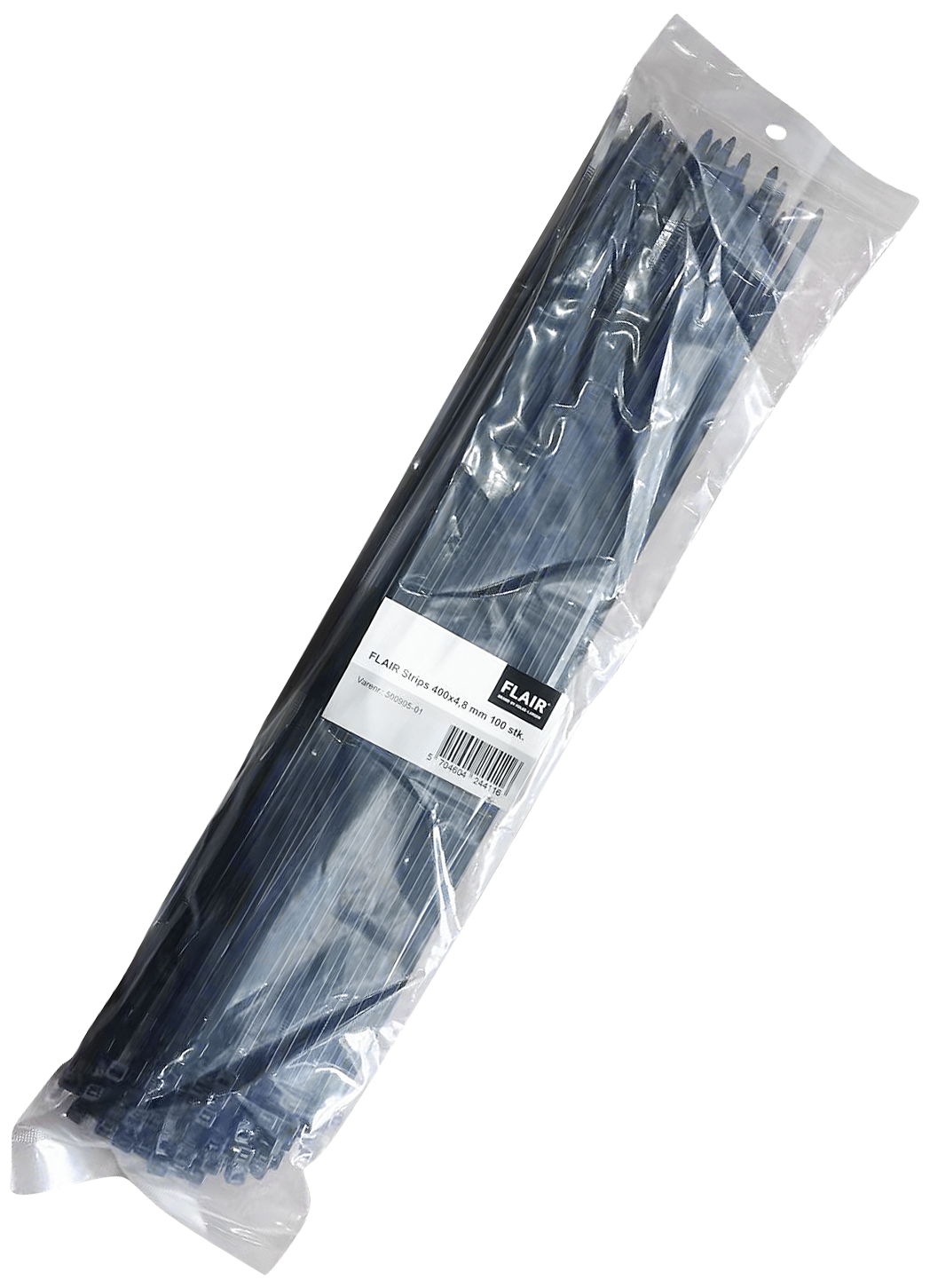 Flair kabelbindere 400×4,8mm sorte, 100stk