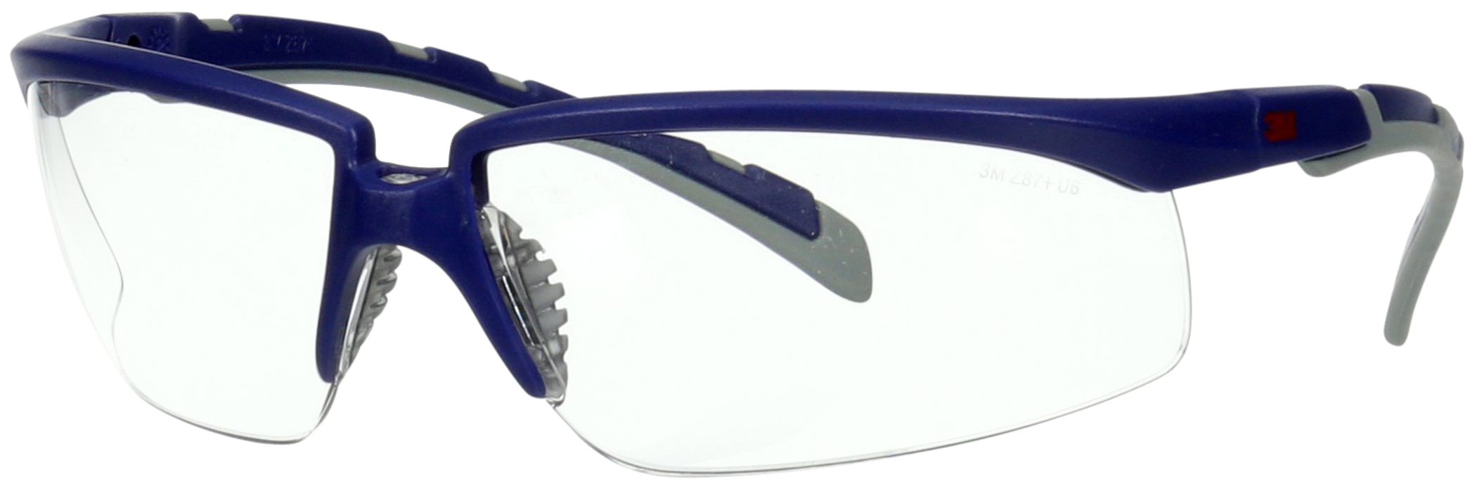 Solus 2000 besk.brille blå/grå stel klar glas