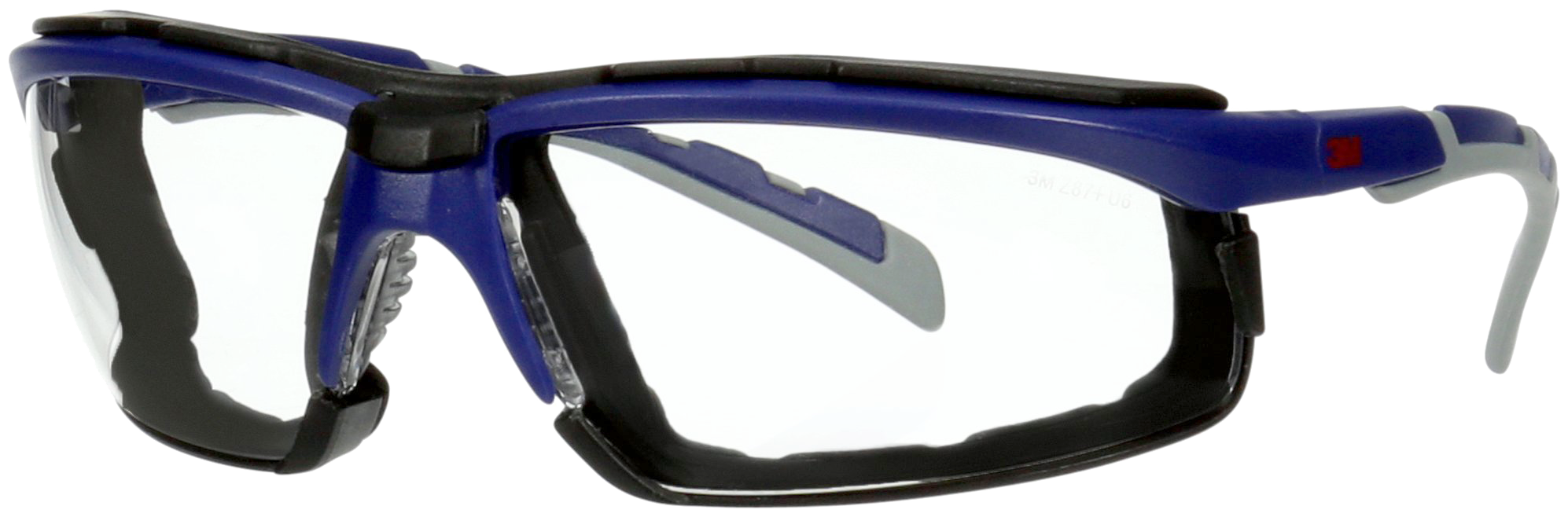 Solus 2000 besk.brille grå/blå-grøn stel klar glas