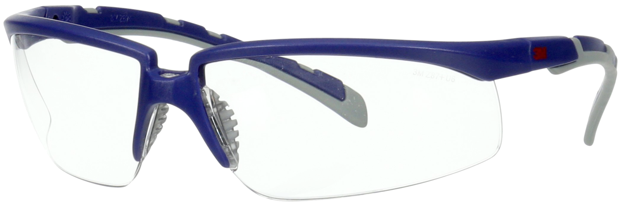 Solus 2000 besk.brille blå/grå stel klar glas