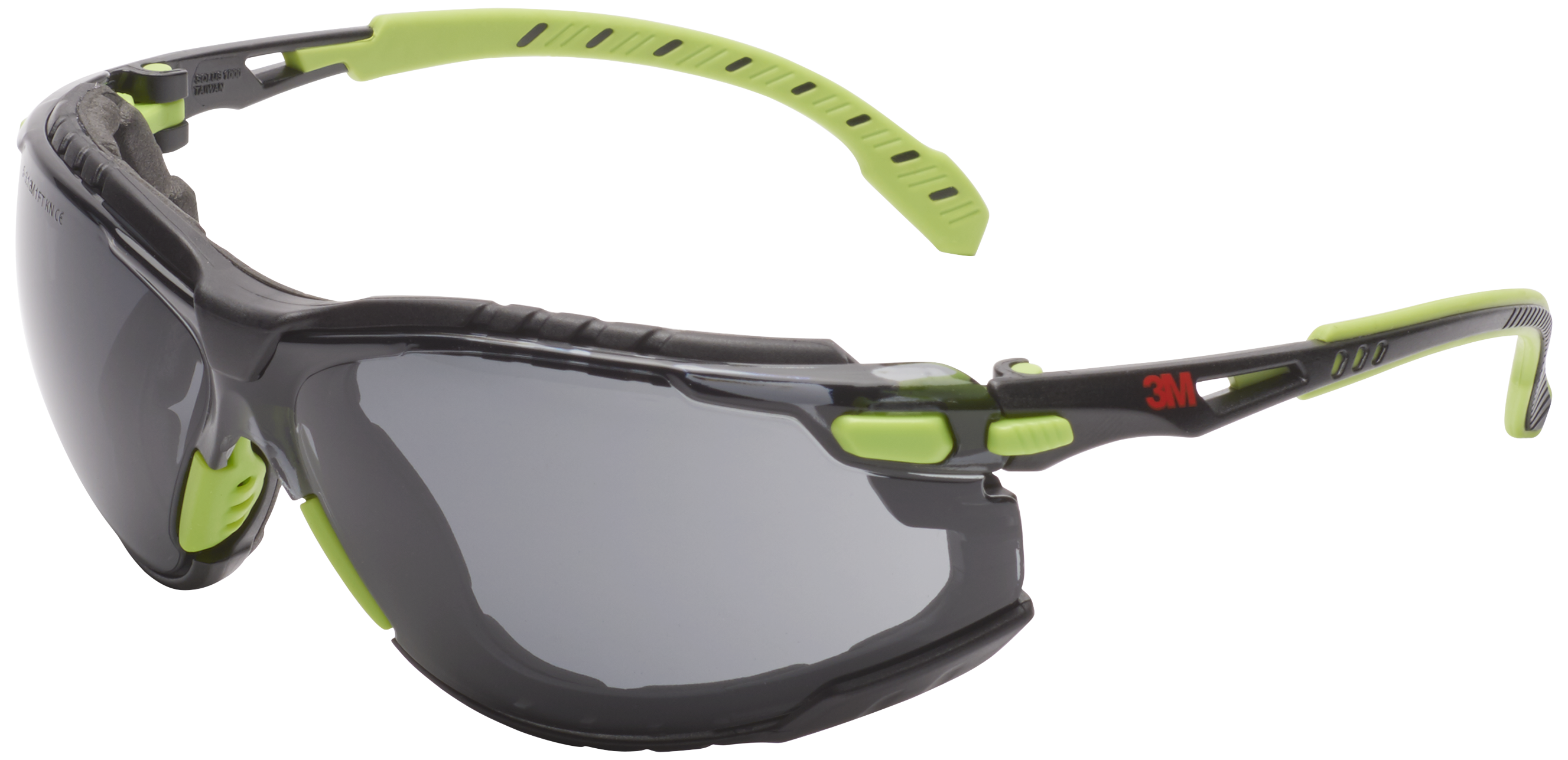 Solus 1000 besk.brille, grøn/sort m/skum, grå glas