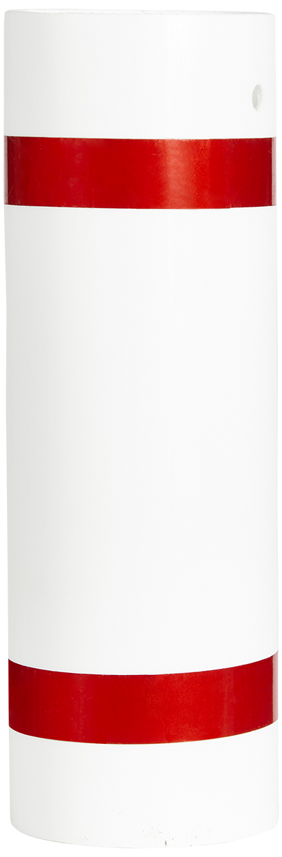 Langgodsafmærker m/snor, ø10×30cm hvid m/refleks