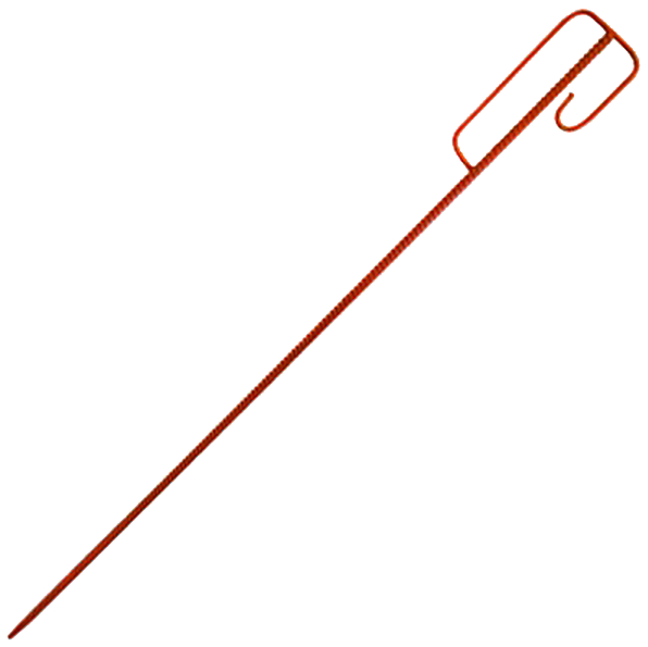 Jordspyd, 8mm rødmalet tentorstål, 1,2m