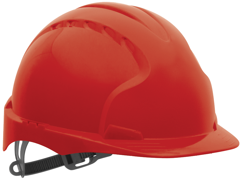 JSP sikkerhedshjelm EVO3 uventileret, rød