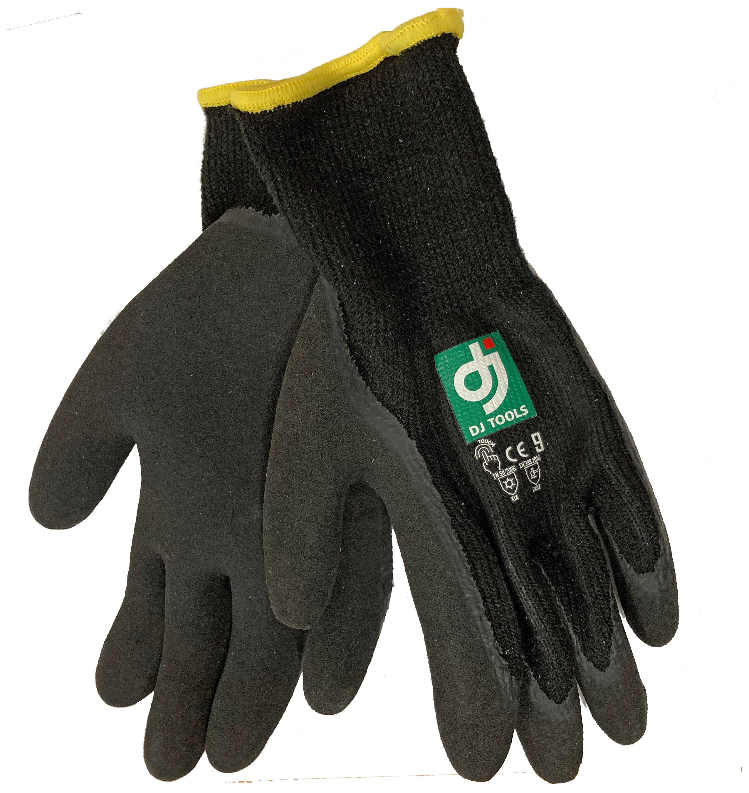 DJ TOOLS vinterhandske m/touch latex halvdyp st. 8