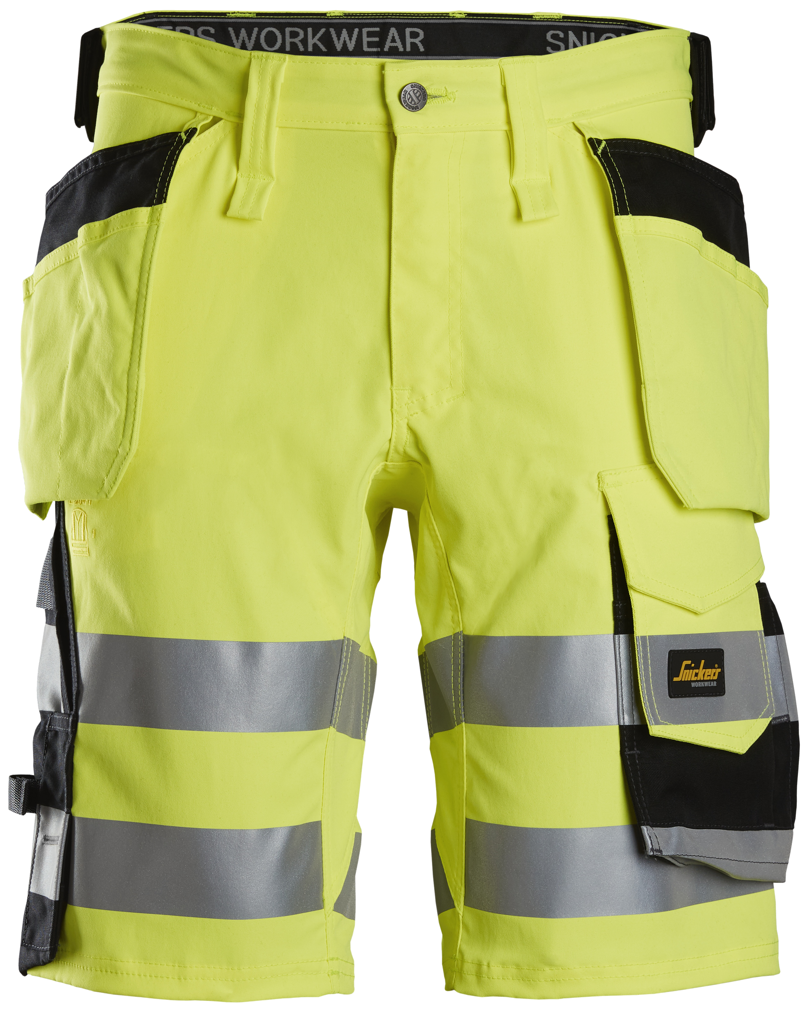 High-vis arbejdsshorts 6135 kl.1 gul/sort 44