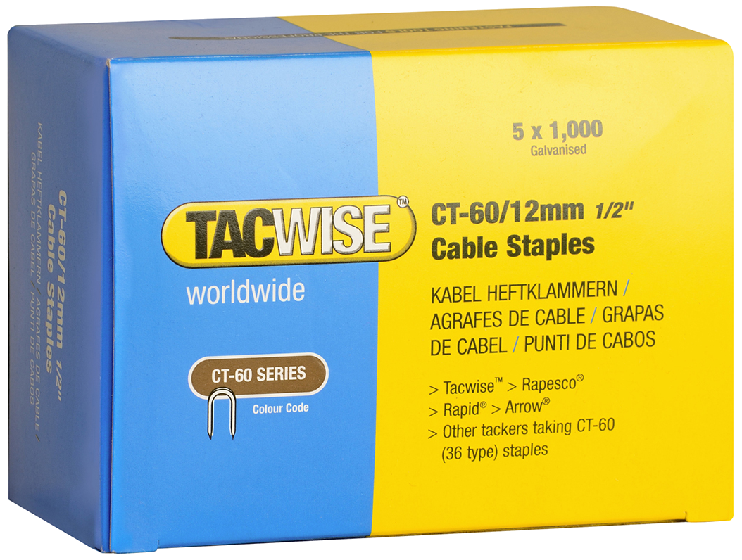 Tacwise kabelklammer CT-60/12mm 5000stk