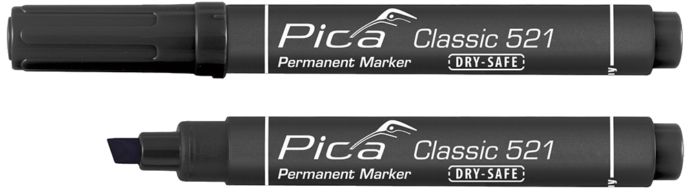 Pica Dry speedmarker Classic 521 mejselspids sort