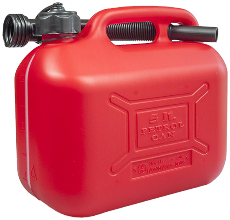 Sprehn benzindunk heavy duty, rød plast 5ltr