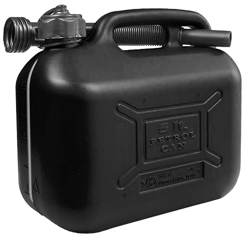 Sprehn benzindunk heavy duty, sort plast 5ltr