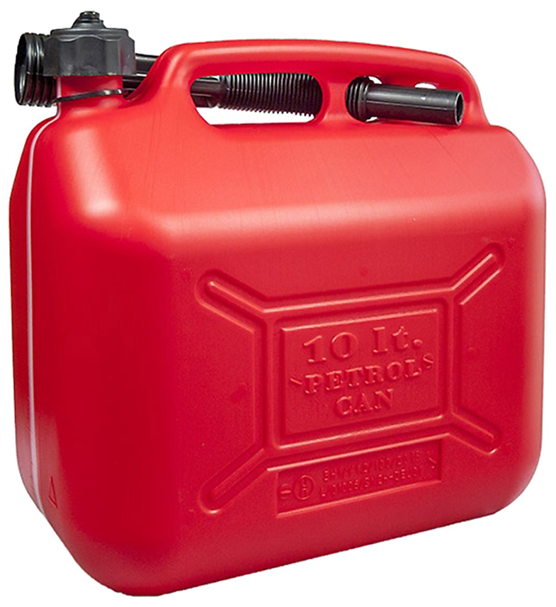 Sprehn benzindunk heavy duty, rød plast 10ltr