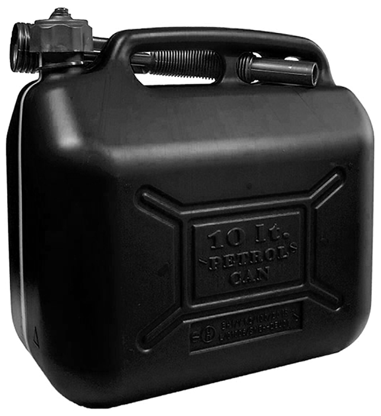 Sprehn benzindunk heavy duty, sort plast 10ltr