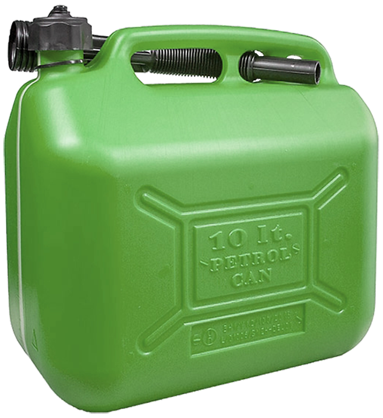 Sprehn benzindunk heavy duty, grøn plast 10ltr