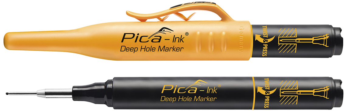 Pica Ink dybhulsmarkør med hylster, sort