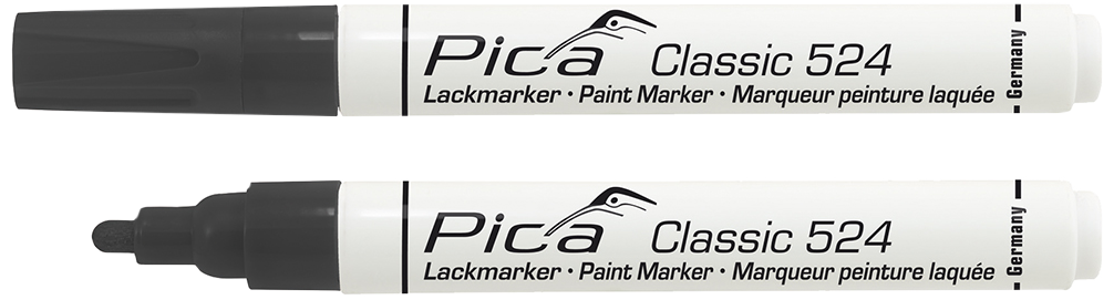Pica Dry paintmarker Classic 524 rund spids sort