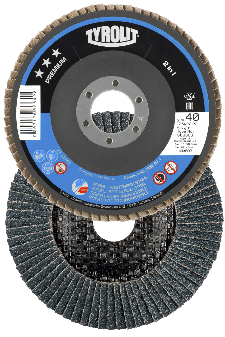 Lamelskive Premium 27SLA ø125 ZA80Q-B