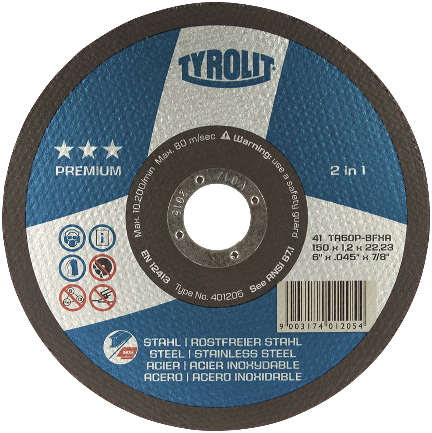 Skæreskive Premium 41F ø150×1,2 TA60P-BFXA