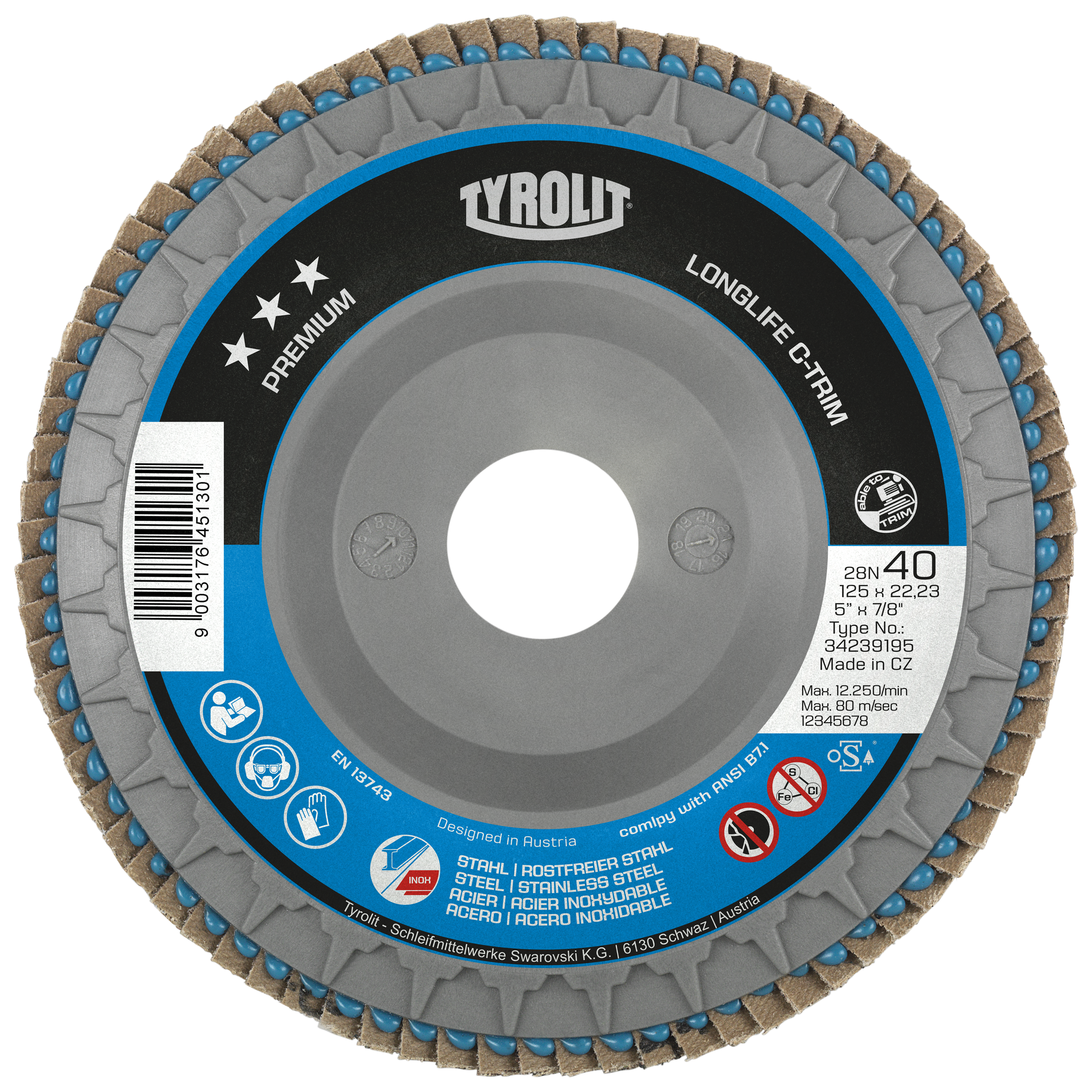 Lamelskive Premium 28SLN ø125 ZA40T-B